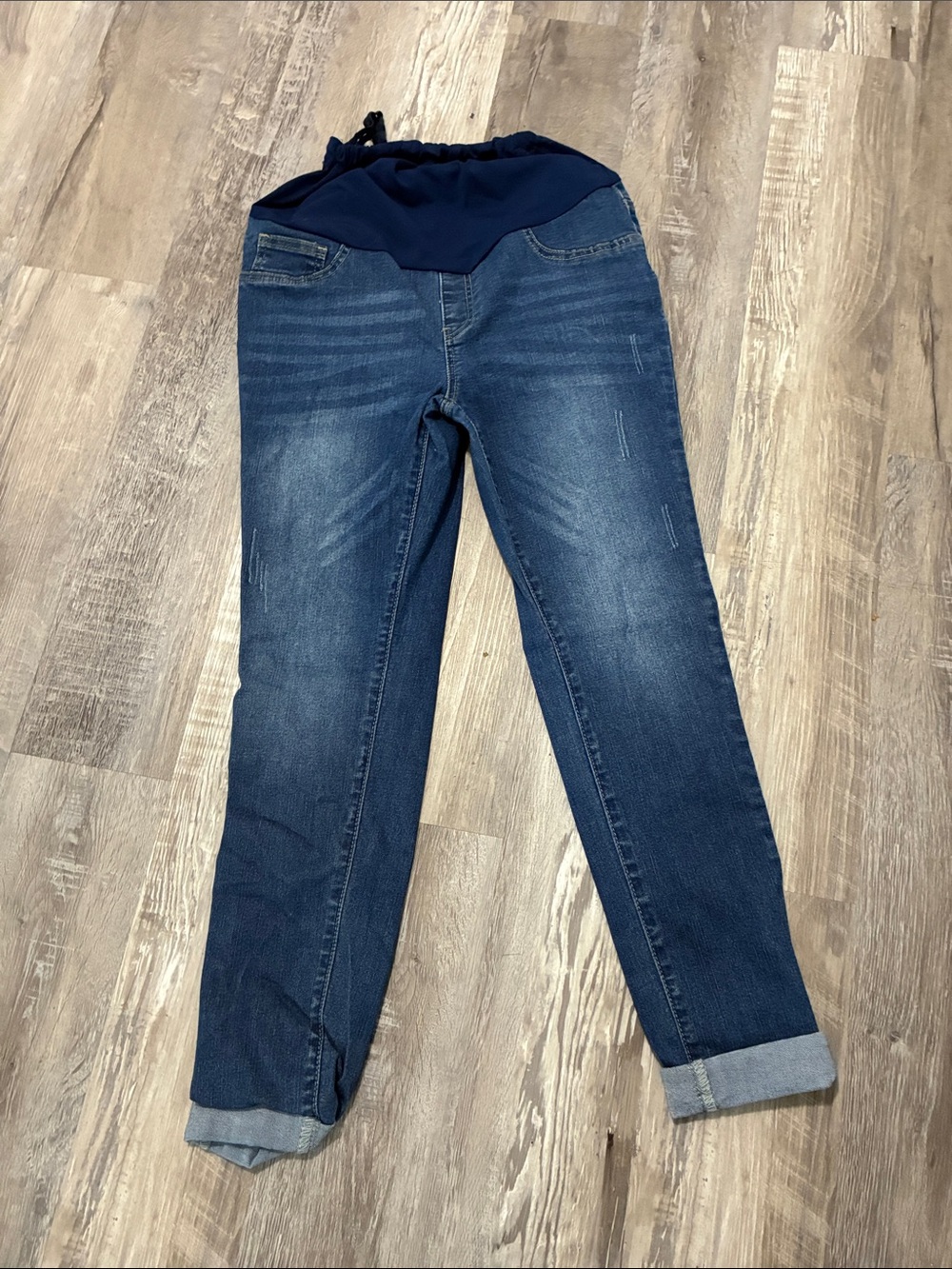 Maternity Stretch Indigo Blue Jeans with Overband